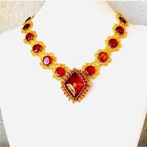 vintage Baltic amber beaded necklace